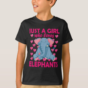 Just a Girl who Loves Elephants Zoo Elephant conse T-Shirt