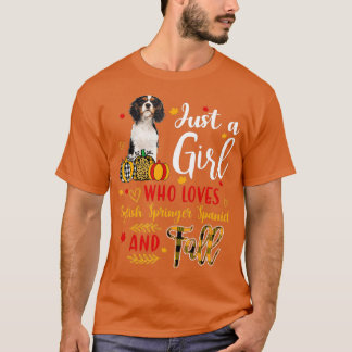 Just A Girl Who Loves English Springer And Fall Au T-Shirt