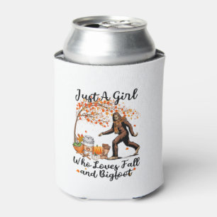 Just A Girl Who Loves Fall And Bigfoot Gift Thanks Can Cooler