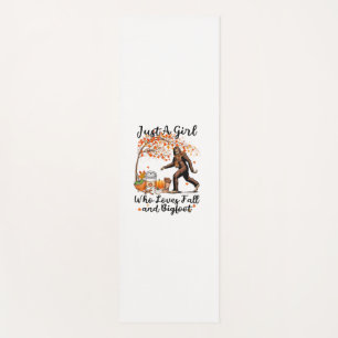 Just A Girl Who Loves Fall And Bigfoot Gift Thanks Yoga Mat