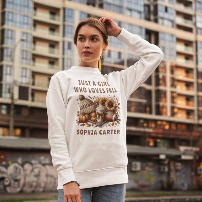 Just a Girl Who Loves Fall Autumn Cosy Sweatshirt (Creator Uploaded)