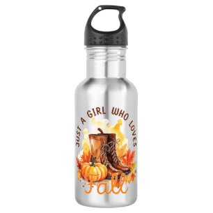 Just A Girl Who Loves Fall – Cosy Autumn Vibes 532 Ml Water Bottle