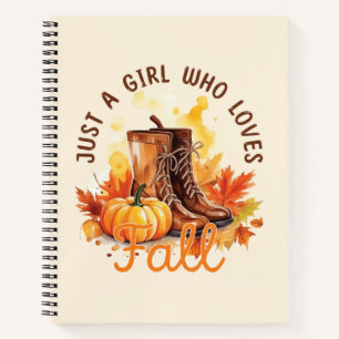 Just A Girl Who Loves Fall – Cosy Autumn Vibes Notebook