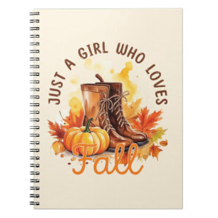 Just A Girl Who Loves Fall – Cosy Autumn Vibes Notebook