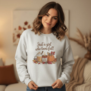 Just a Girl Who Loves Fall" Cosy Autumn Vibes Sweatshirt