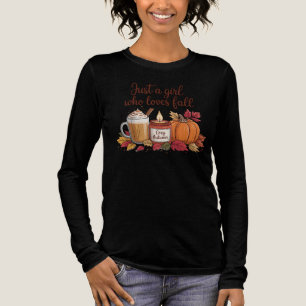 Just a Girl Who Loves Fall" Cozy Autumn Vibes Tri-Blend Shirt