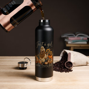 Just A Girl Who Loves Fall Cute Autumn Water Bottle