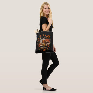 Just A Girl Who Loves Fall Football Pumpkin Spice Tote Bag