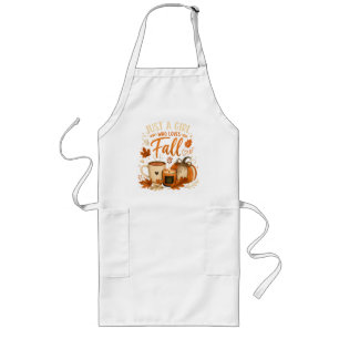 Just A Girl Who Loves Fall Long Apron