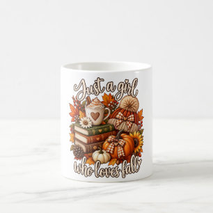 Just A Girl Who Loves Fall Outfit Cosy Pumpkin Coffee Mug