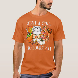 Just A Girl Who Loves Fall Pumpin Spice Latte Cute T-Shirt