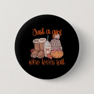 Just A Girl Who Loves Fall Pumpkin Spice Coquette 6 Cm Round Badge