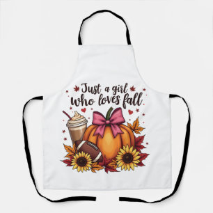Just a Girl Who Loves Fall Pumpkin Spice Latte  Apron