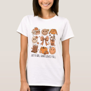 Just A Girl Who Loves Fall Pumpkin Spice Leaves Au T-Shirt