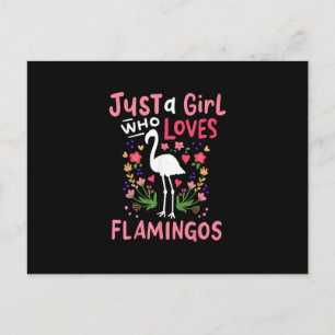 Just A Girl Who Loves Flamingo Invitation Postcard