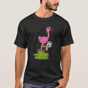 Just A Girl Who Loves Flamingos And Soccer Flaming T-Shirt