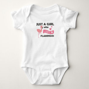 Just A Girl Who Loves Flamingos Cute Animal Baby Bodysuit