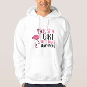 Just A Girl Who Loves Flamingos Cute Flamingo Girl Hoodie