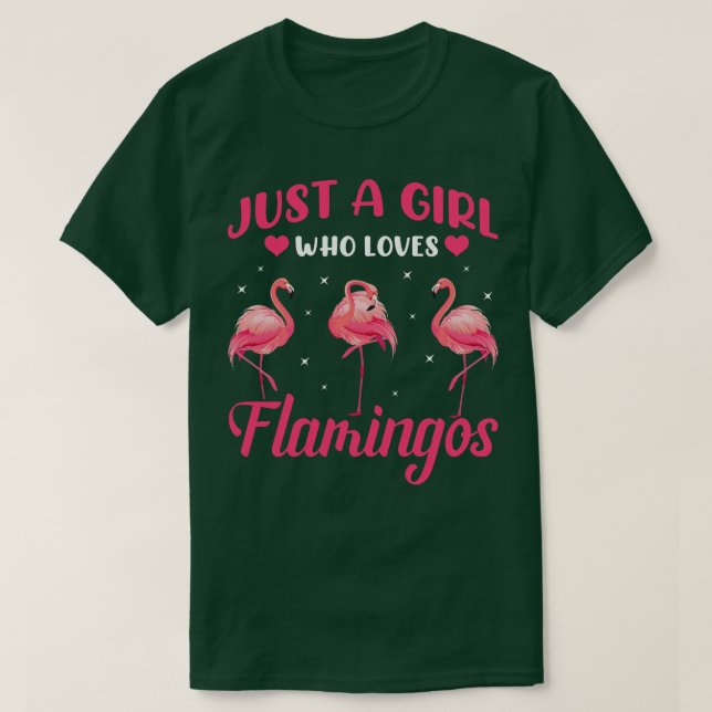 just a girl who loves flamingos T-Shirt (Design Front)