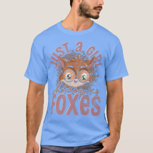 Just A Girl Who Loves Foes Forest Animal Cute Fo P T-Shirt