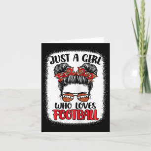 Just A Girl Who Loves Football Cute American Footb Card