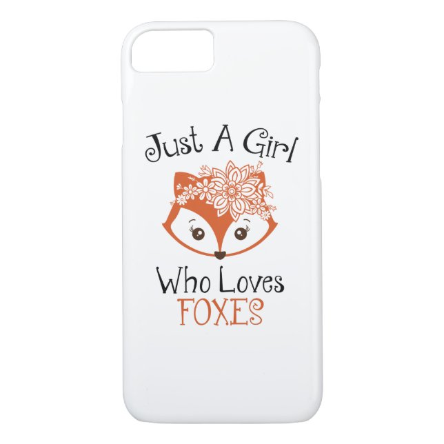 Just A Girl Who Loves Foxes Case-Mate iPhone Case (Back)