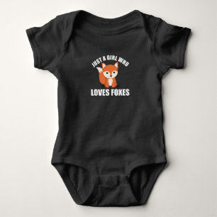Just A Girl Who Loves Foxes Cute Animals Baby Bodysuit