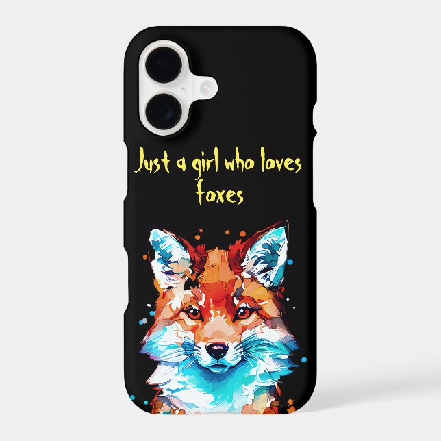 Just a Girl Who Loves Foxes iPhone Case (Back)