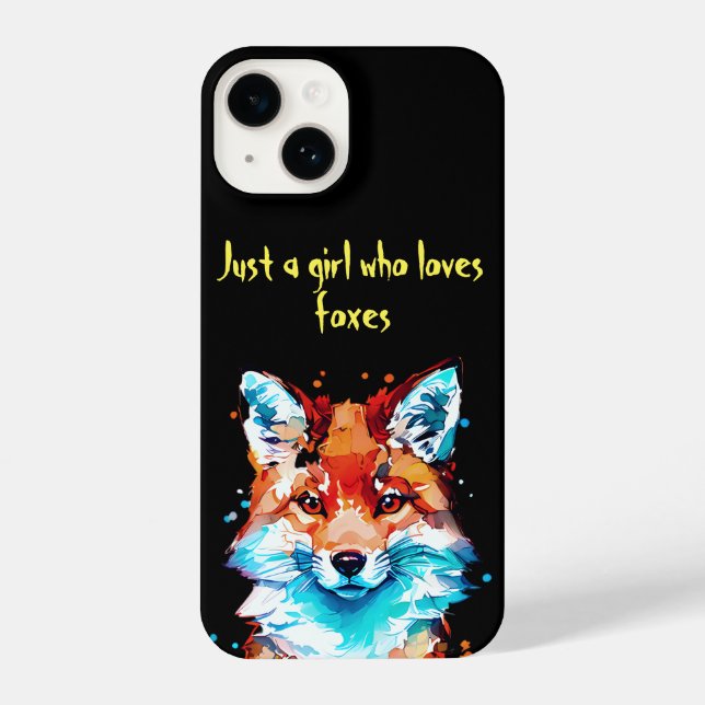 Just a Girl Who Loves Foxes iPhone Case (Back)