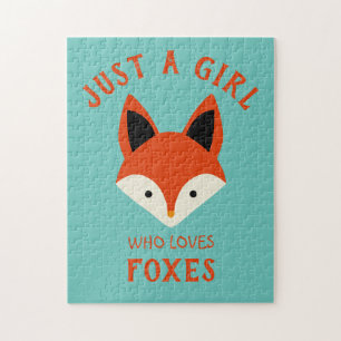 Just a girl who loves Foxes Jigsaw Puzzle