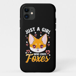 Just A Girl Who Loves Foxes Kids Girls Cute Fox Gi Case-Mate iPhone Case