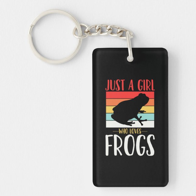 Just A Girl Who Loves Frog Key Ring (Front)