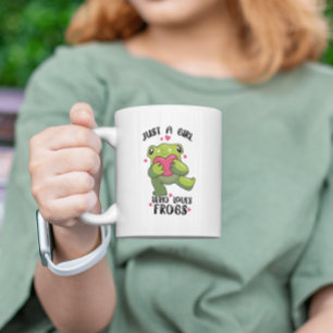 Just A Girl Who Loves Frogs Cute Frog Girl Coffee Mug