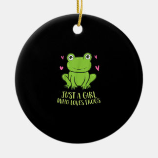 Just A Girl Who Loves Frogs | Cute Frog Girl Gifts Ceramic Tree Decoration