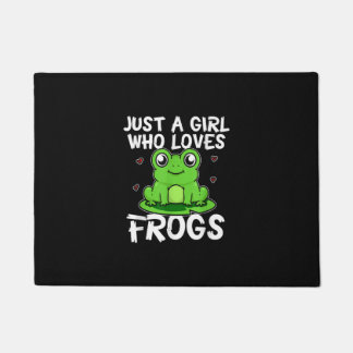 Just A Girl Who Loves Frogs | Cute Green Frog Gift Doormat