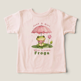 Just A Girl Who Loves Frogs Cute Pink Girl