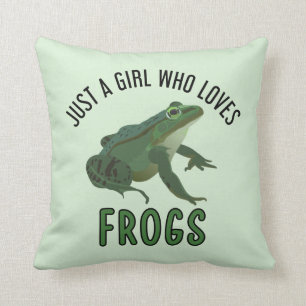 Just a girl who loves frogs Frog lover gifts Cushion