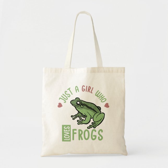 Just a girl who loves frogs Frog lover gifts Tote Bag (Front)