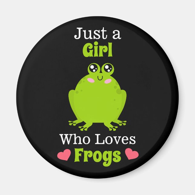 Just A Girl Who Loves Frogs Frog Lover Magnet (Front)