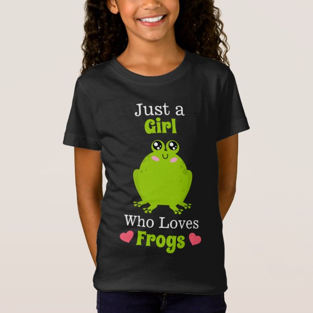 Just A Girl Who Loves Frogs Frog Lover T-Shirt (Front)