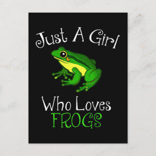 Just A Girl Who Loves Frogs Funny Frog Lover Postcard