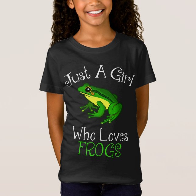 Just A Girl Who Loves Frogs Funny Frog Lover T-Shirt (Front)