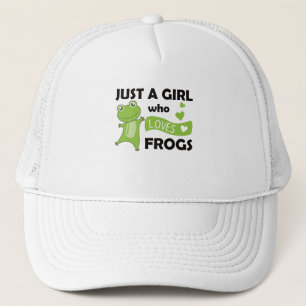 Just A Girl Who Loves Frogs Sweet Frog Trucker Hat