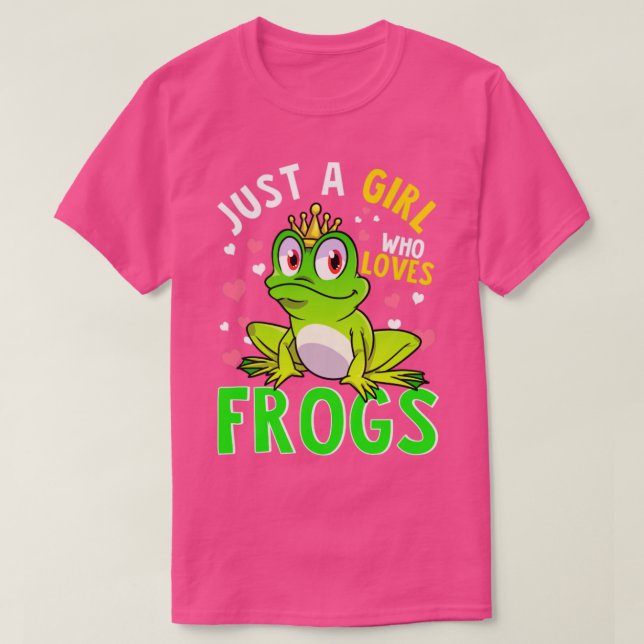 Just A Girl Who Loves Frogs T-Shirt (Design Front)