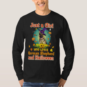 Just A Girl Who Loves German Shepherd Dog And Hall T-Shirt
