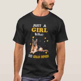 Just a Girl Who Loves German Shepherds Dog Lover G T-Shirt