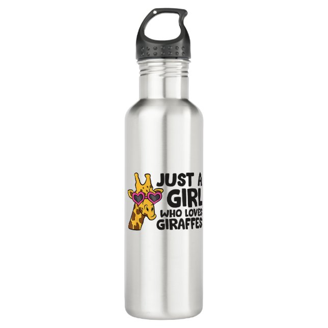 Just a Girl Who Loves Giraffes _3 710 Ml Water Bottle (Front)