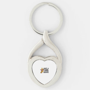 Just a Girl Who Loves Giraffes _3 Key Ring