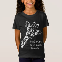 Just a Girl Who Loves Giraffes Cute Funny T-shirt