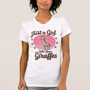 Just a Girl Who Loves Giraffes Vintage Shirt Desig